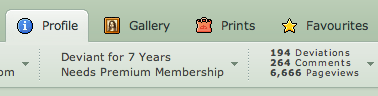 deviantArt page screenshot showing 6,666 views