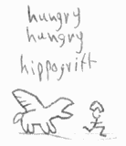 Hungry Hungry Hippogriff initial doodle