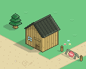 Carl Mitchell's pixelart brown house - Click to enlarge