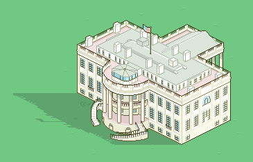 Carl Mitchell's pixelart White House - Click to enlarge