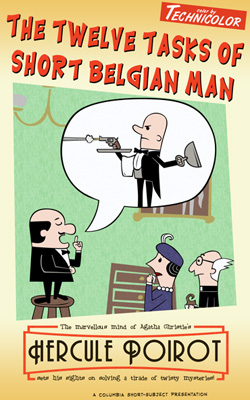 Poirot cartoon poster - click for full size